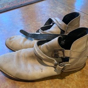 Free people tan leather boots, size 8.5
